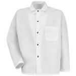 Snap-Front Spun Polyester Short Butcher Coat